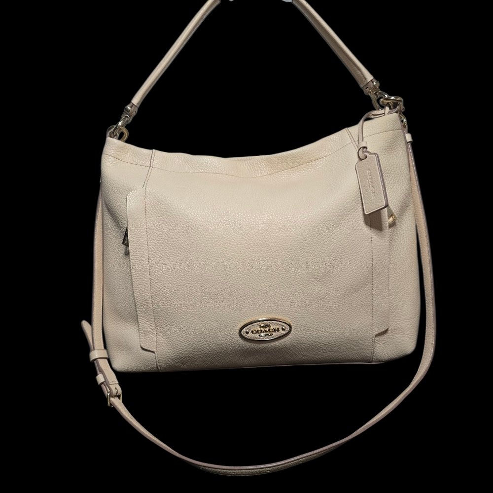 Coach Cream Leather Shoulder Bag